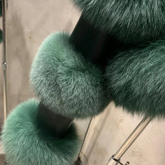 Couture Sheepskin & Fox Fur Coat