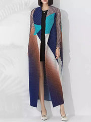 Couture Truly Pleated Long Cardigan Coat