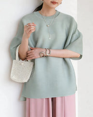 Luxury Dressy Pleated Top