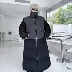 Men's Long Double Detachable Puffer Jacket