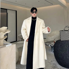 Men's Luxe Wool Blend Long Coat