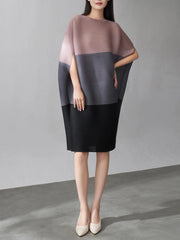 Luxury Pleated Batwing Dress