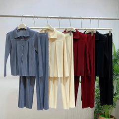 Cozy Pleated 2-Piece Set