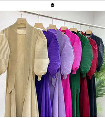 Truly Pleated Loose Long Dress