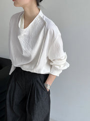 Luxury Draped Blouse Top