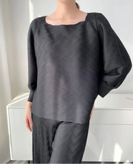 2-Piece Airy Plissé Trouser Set