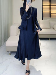 Luxury Pleats 2-Piece Dress Set