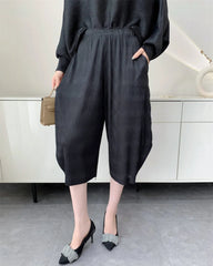 Flowing Plissé Tunic & Pants Set