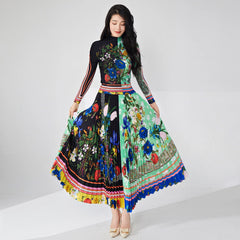 Luxury Formal Pleated Top & Skirt