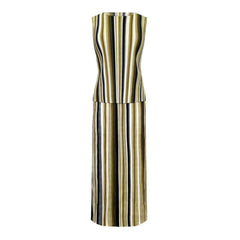 Truly Pleated Striped Top & Skirt