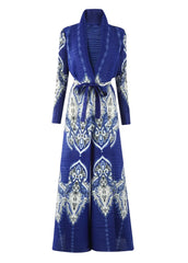 Luxury Plissé Stretchy Long Coat