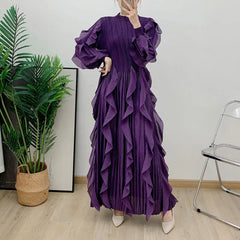 Truly Plissé Ruffle Dress