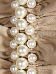 Luxe Pearl Ruffle Trench Coat