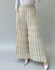 Luxury High-Waist Plissé Pants