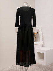 Luxury Pleated Asymmetric Dress