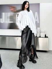 Luxury Asymmetric Ruffle Blouse