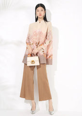 Couture Pleated Plissé Blouse & Pants