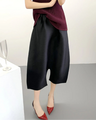 Luxury Pleated Cropped Culottes