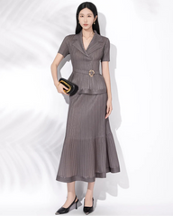 Couture Pleated Skirt Set