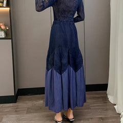 Elegant Pleated Two-Tone Skirt