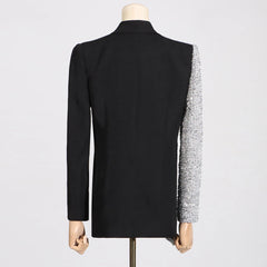 Couture Half-Tweed Half-Black Blazer