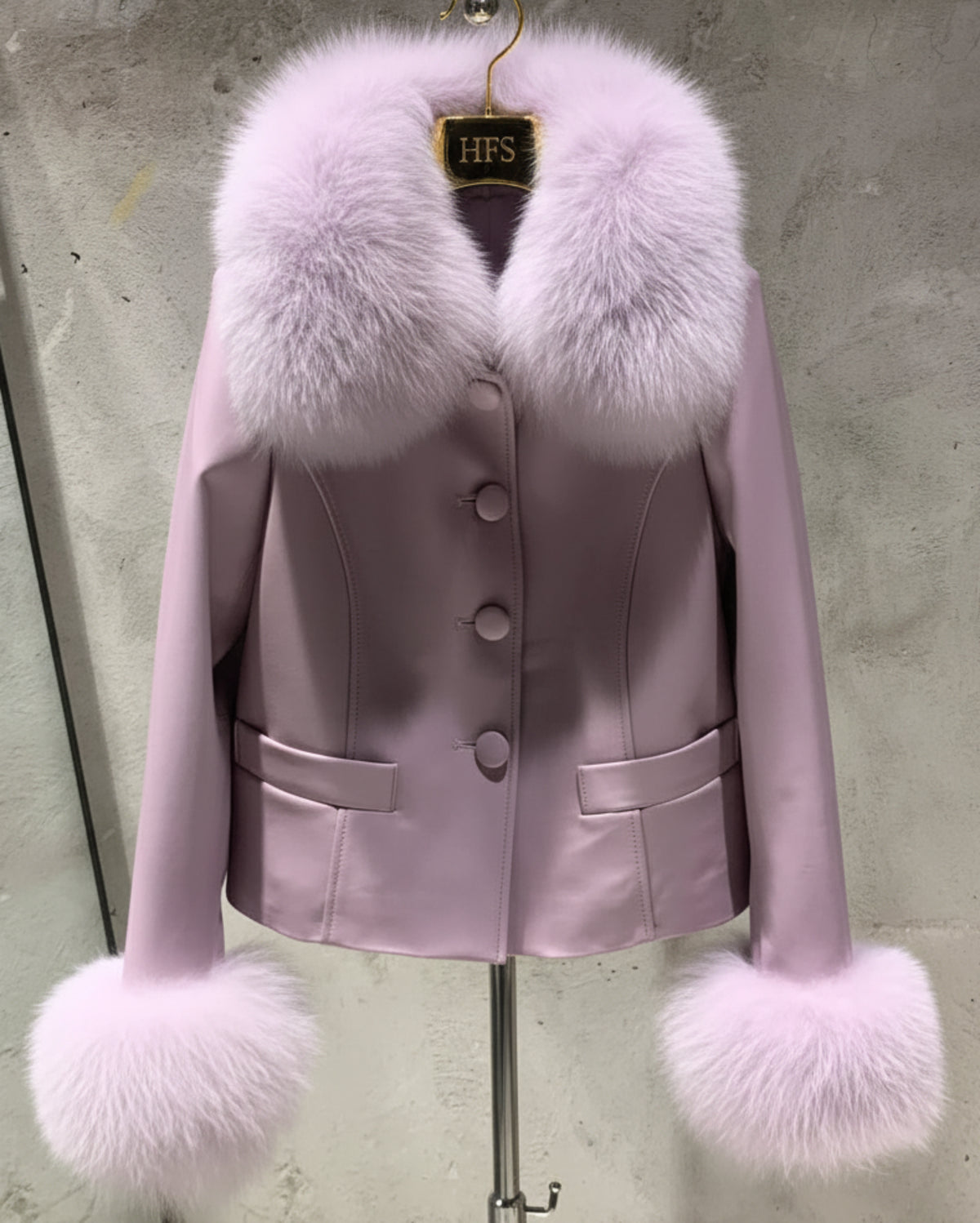 Couture Sheepskin & Fox Fur Jacket