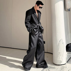 Men's Black Luxe Oversized 2-Piece Set