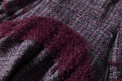 Luxe Formal Tweed Tulle Dress