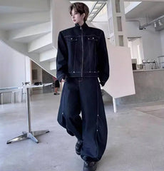 Men's Luxury Wide-Leg Jean & Jacket