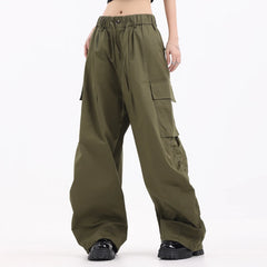 Women's Pull-On Wide Leg Baggy Cargo Pants