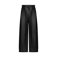 Couture Men's Bootcut Baggy Vegan Leather Pants