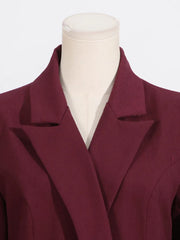 Elegant Ruffle Hem Blazer Dress