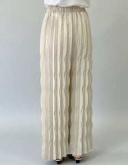 Luxury High-Waist Plissé Pants