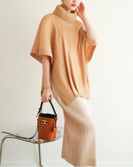 Luxury Pleated Short Sleeve Top