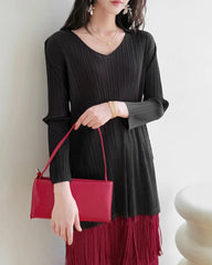 Dressy Sculptural Pleated Top