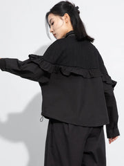 Elegant Ruffle Long Sleeve Blouse