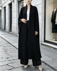 Extra Long Plisse Duster Coat