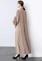 Luxury Pleats Floral Formal Dress