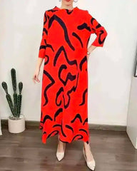 Luxury Plisse Kaftan Dress