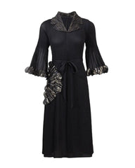 Elegant Floral Pleated Dress