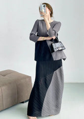 Petite Luxe Japanese Pleats Skirt Set