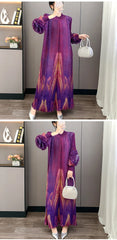 Luxury Ruffle Floral Pleat Dress