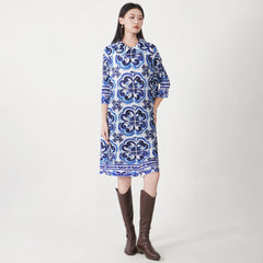 Luxury Plissé Geometric Dress