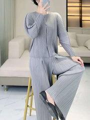 Luxe Pleated Blouse & Palazzo Pant
