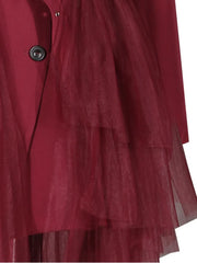 Luxury Tulle Belted Blazer