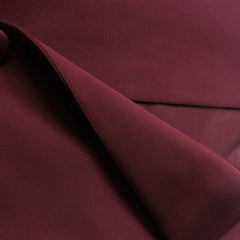 Women's Luxe Burgundy Blazer with White Sash