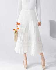 Luxury Sculptural Plisse Skirt