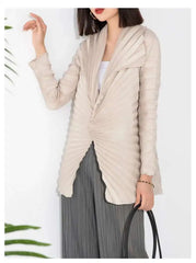 Luxury Plissé Pleat Cardigan