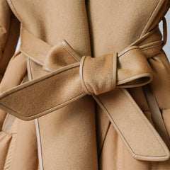 Luxe Woolen Duck Down Puffer Coat