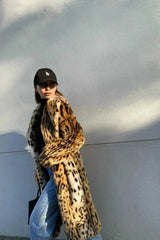 Women's Cozy Luxury Leopard Faux Fur Coat